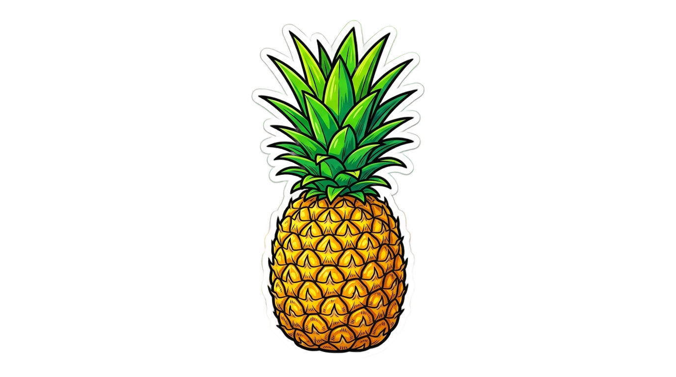 pineapple sticker png PNG transparent background
