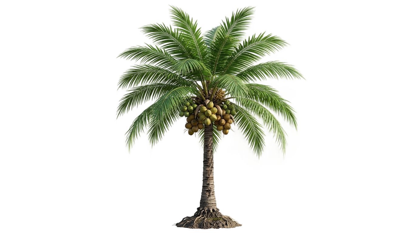coconut tree 3d png PNG transparent background