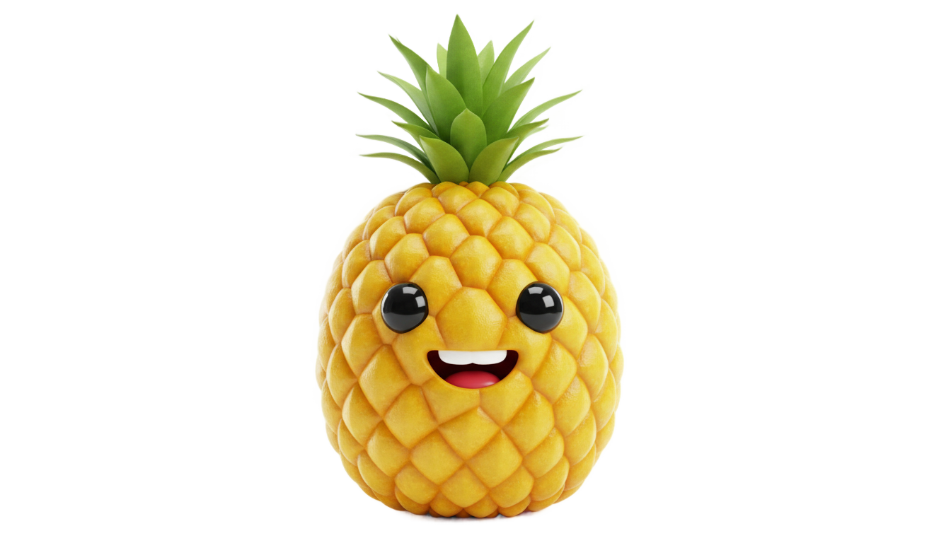 cute pineapple png PNG transparent background