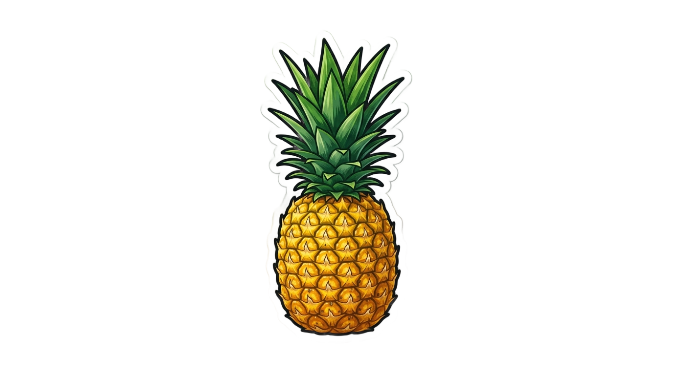 pineapple sticker png PNG transparent background