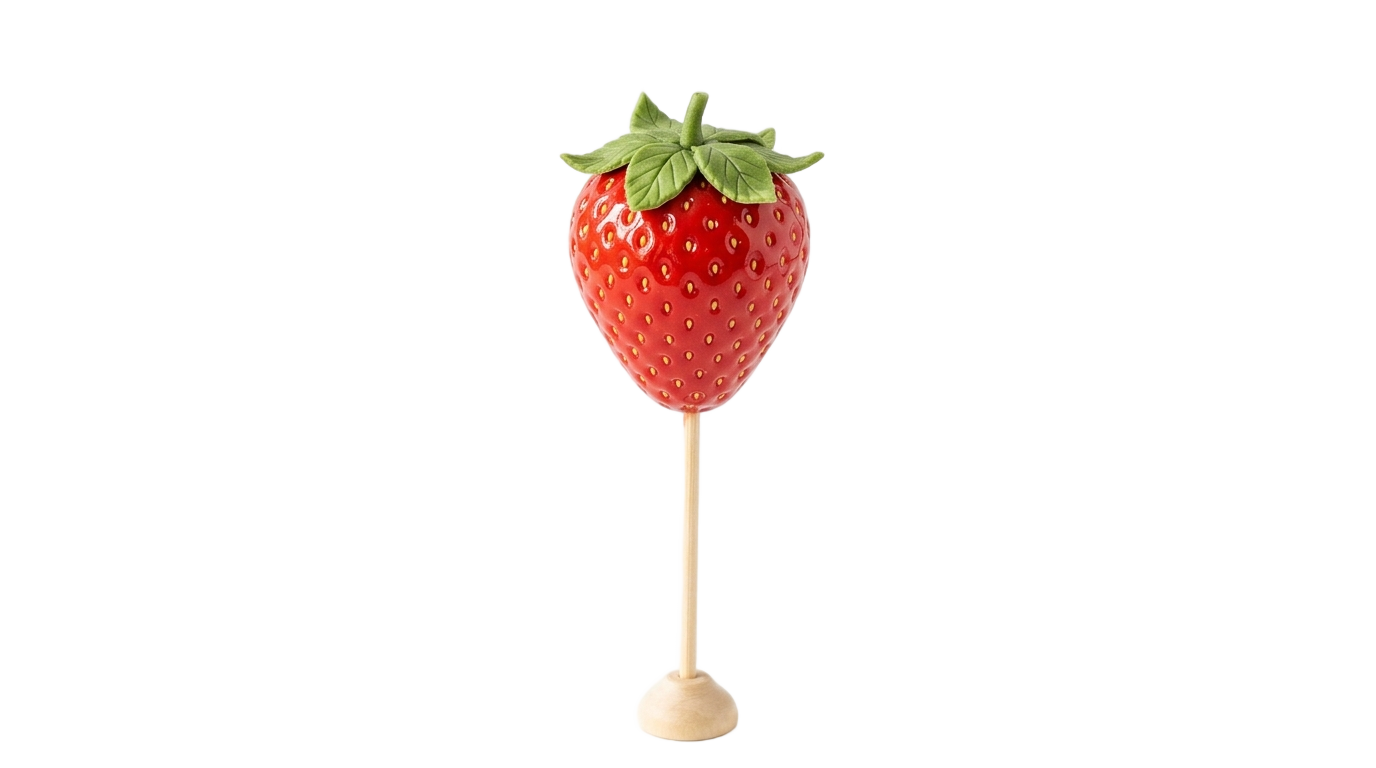 strawberry cake topper png PNG transparent background