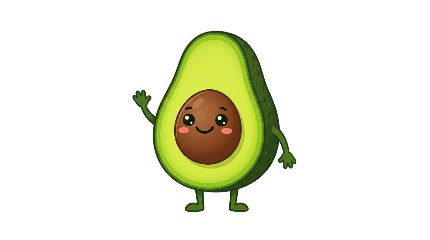 kik avocado emoji png PNG transparent background
