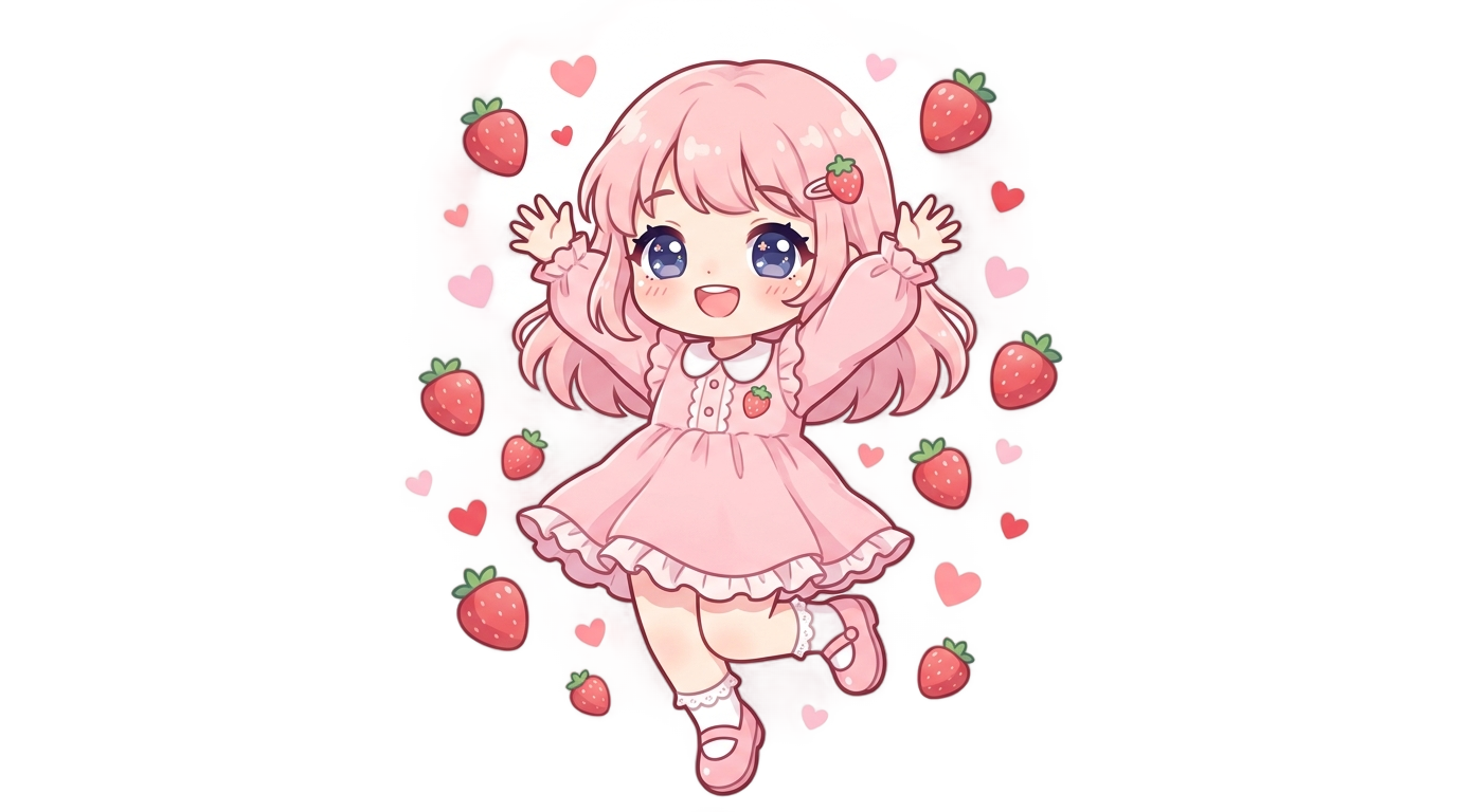 chuu strawberry rush png PNG transparent background