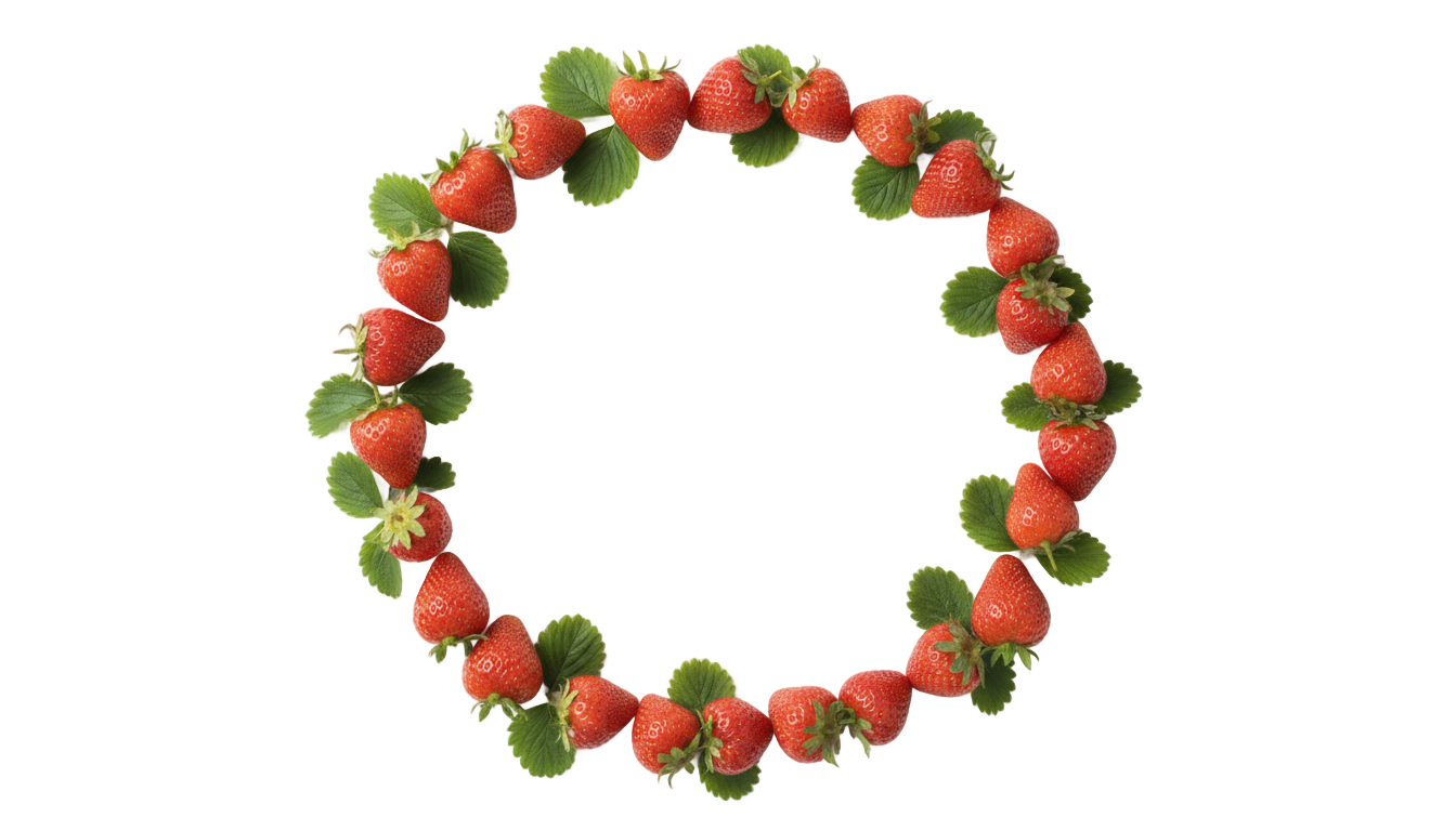 strawberry frame png PNG transparent background