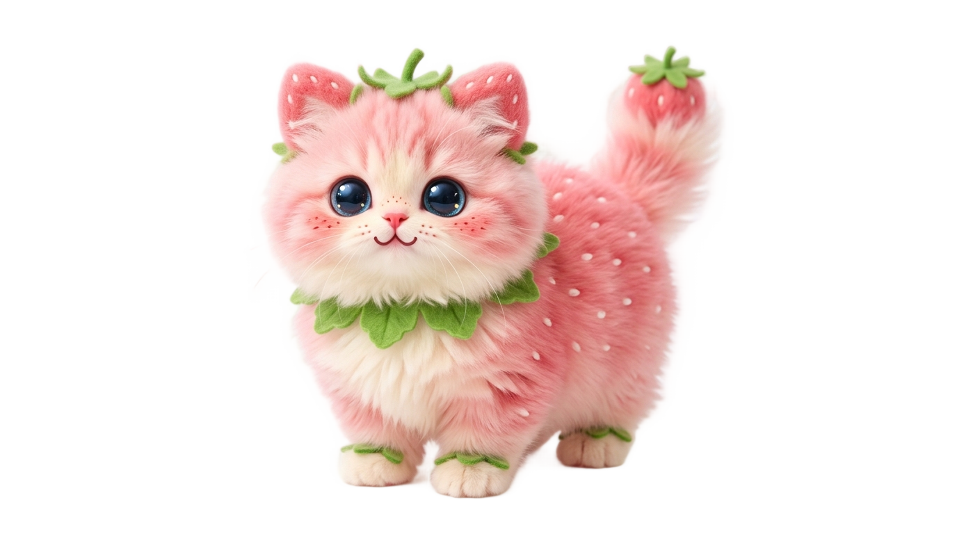 strawberry cat meme png PNG transparent background