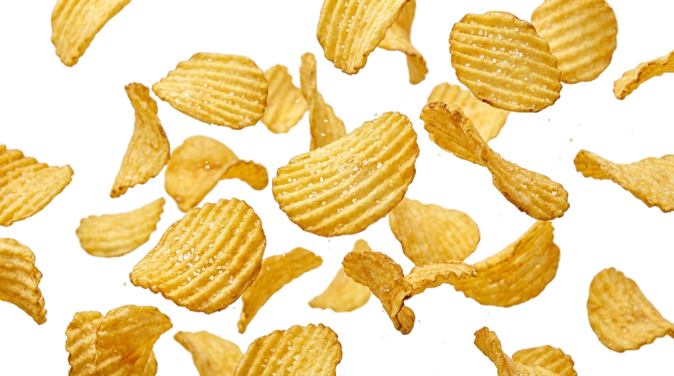 flying potato chips png PNG transparent background