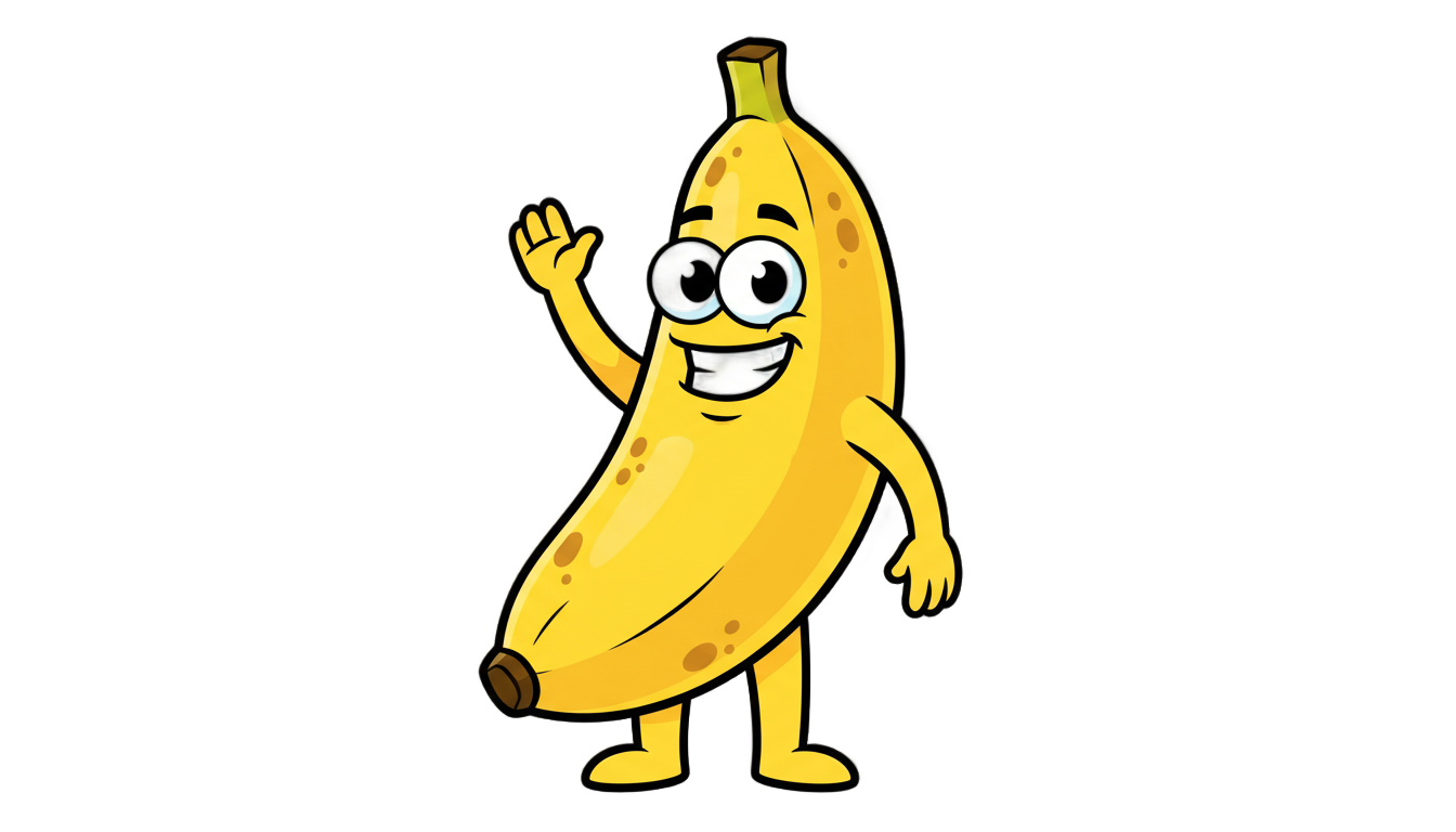 banana cartoon png PNG transparent background