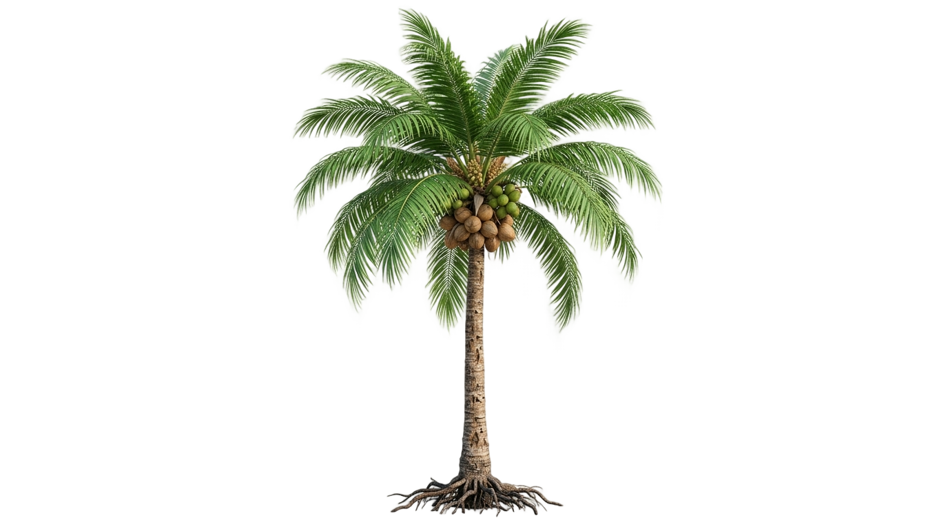 coconut tree 3d png PNG transparent background