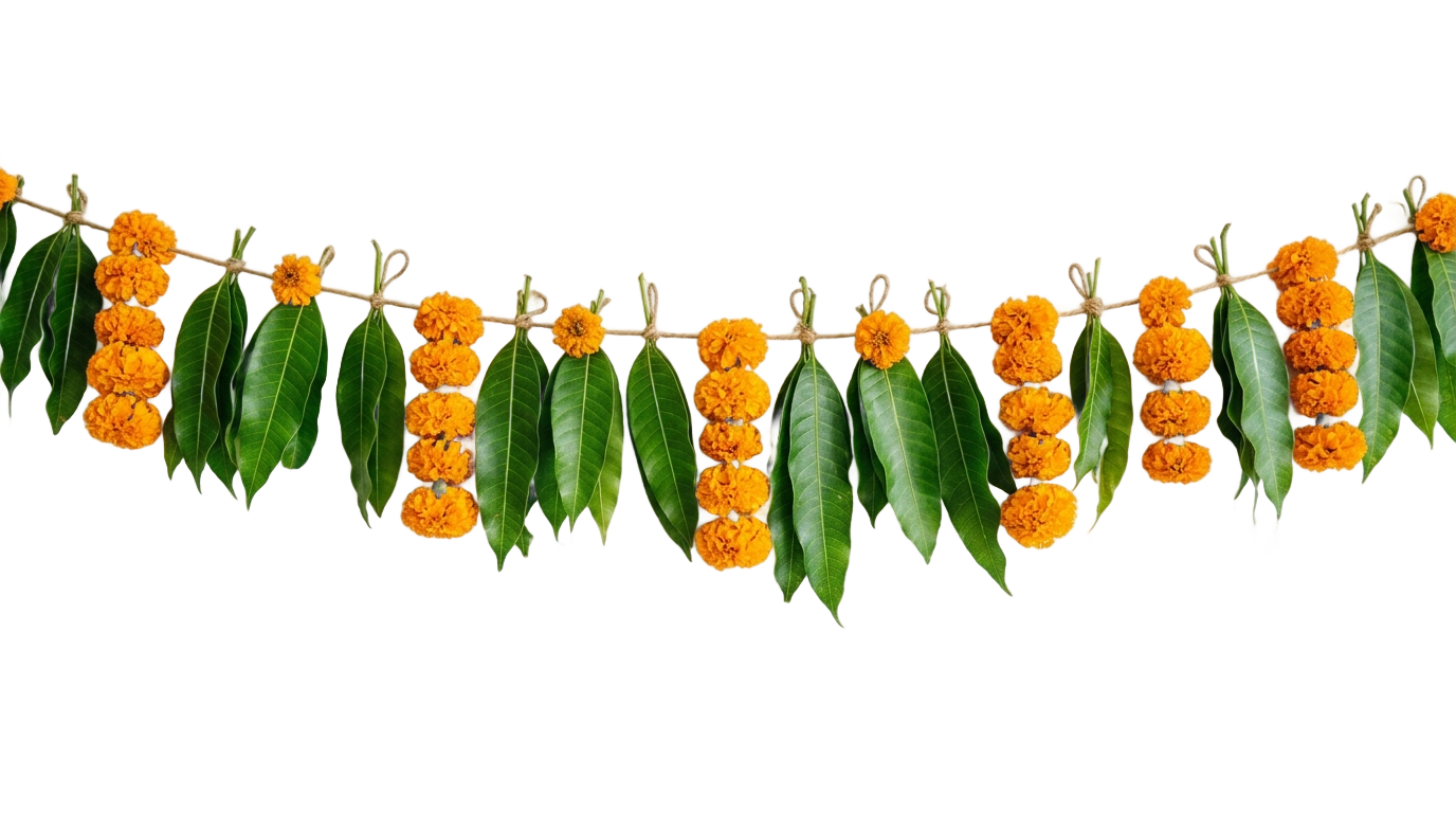 mango leaf thoranam png PNG transparent background