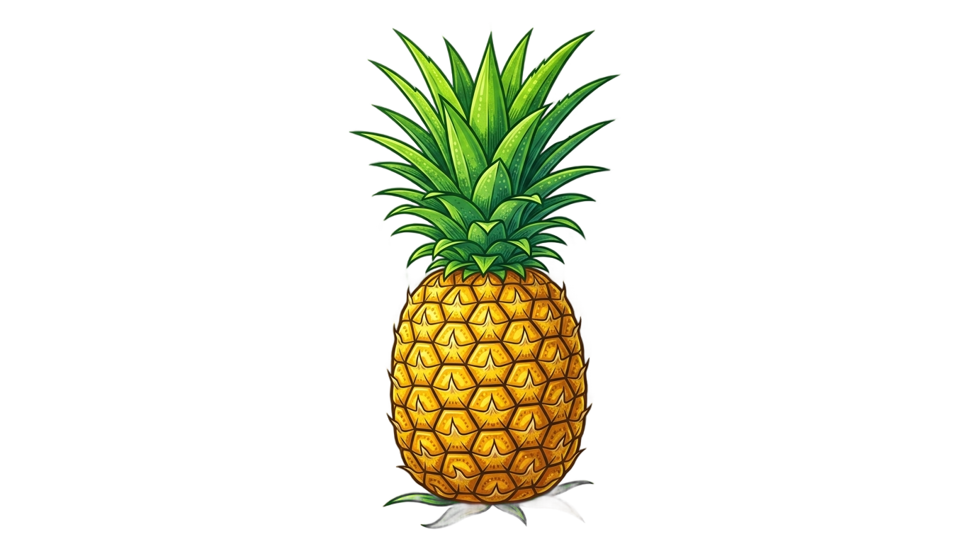 pineapple graphic png PNG transparent background