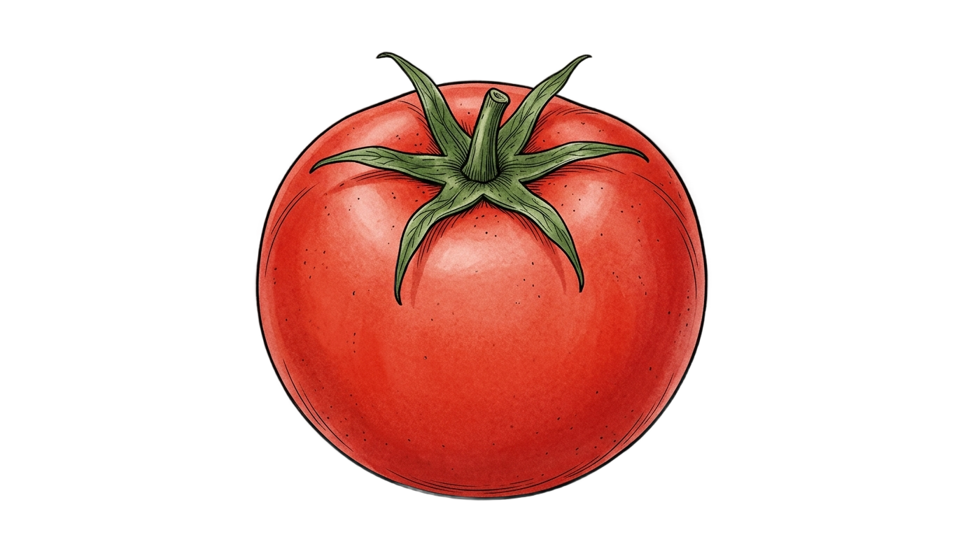 tomato line art png PNG transparent background