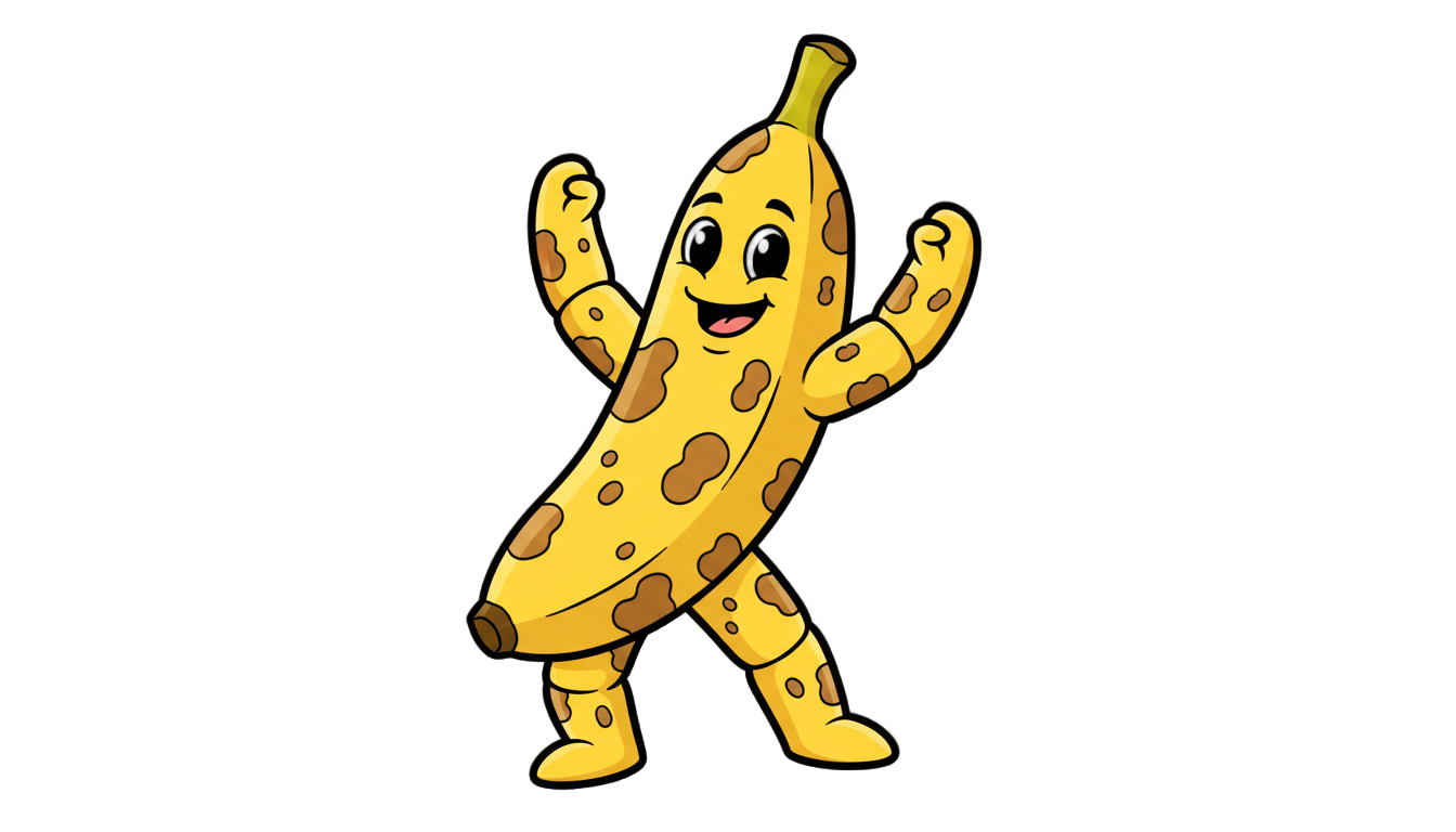 banana animada png PNG transparent background