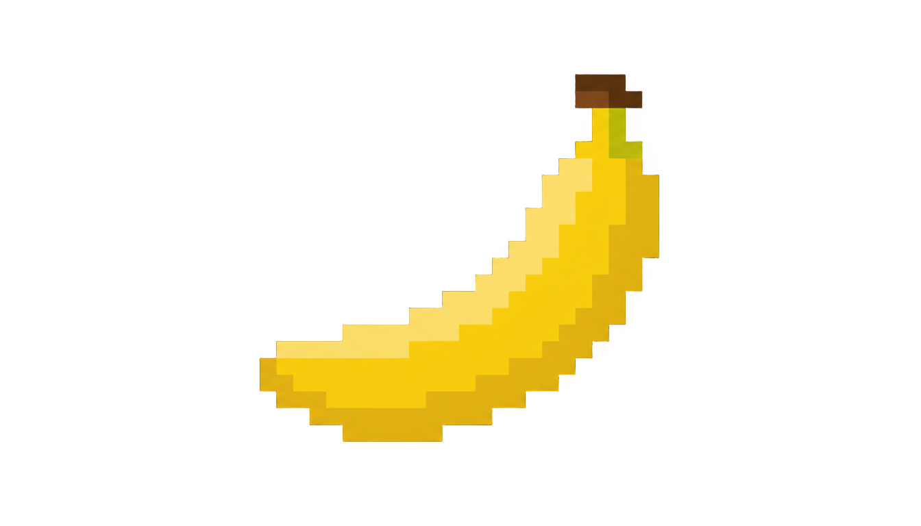 pixel banana png PNG transparent background