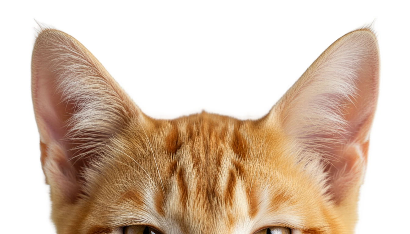 orange cat ears png PNG transparent background