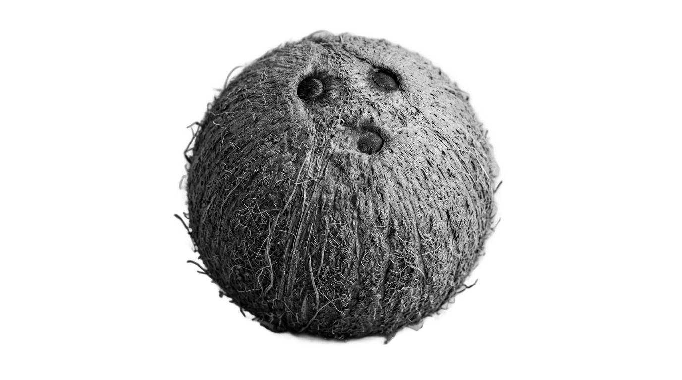 coconut png black and white PNG transparent background