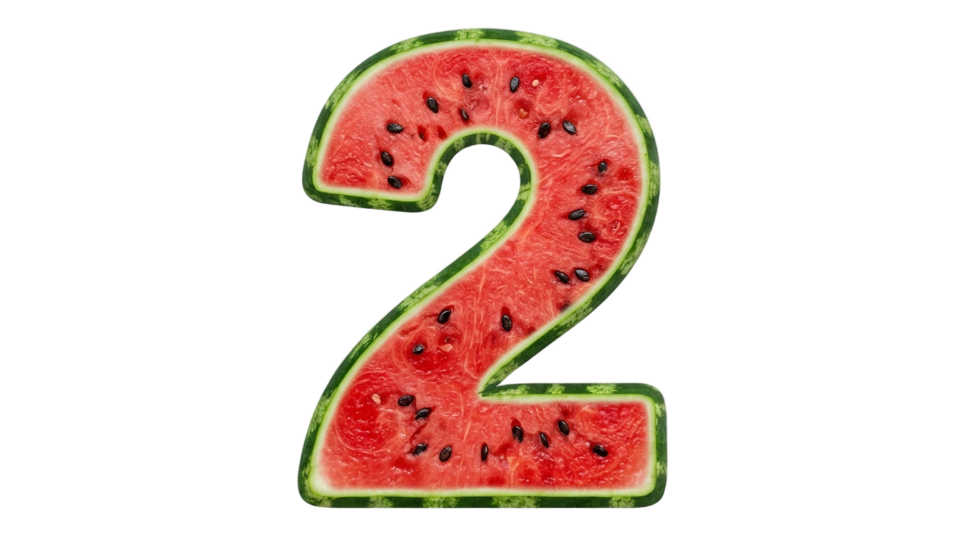 watermelon number 2 png PNG transparent background