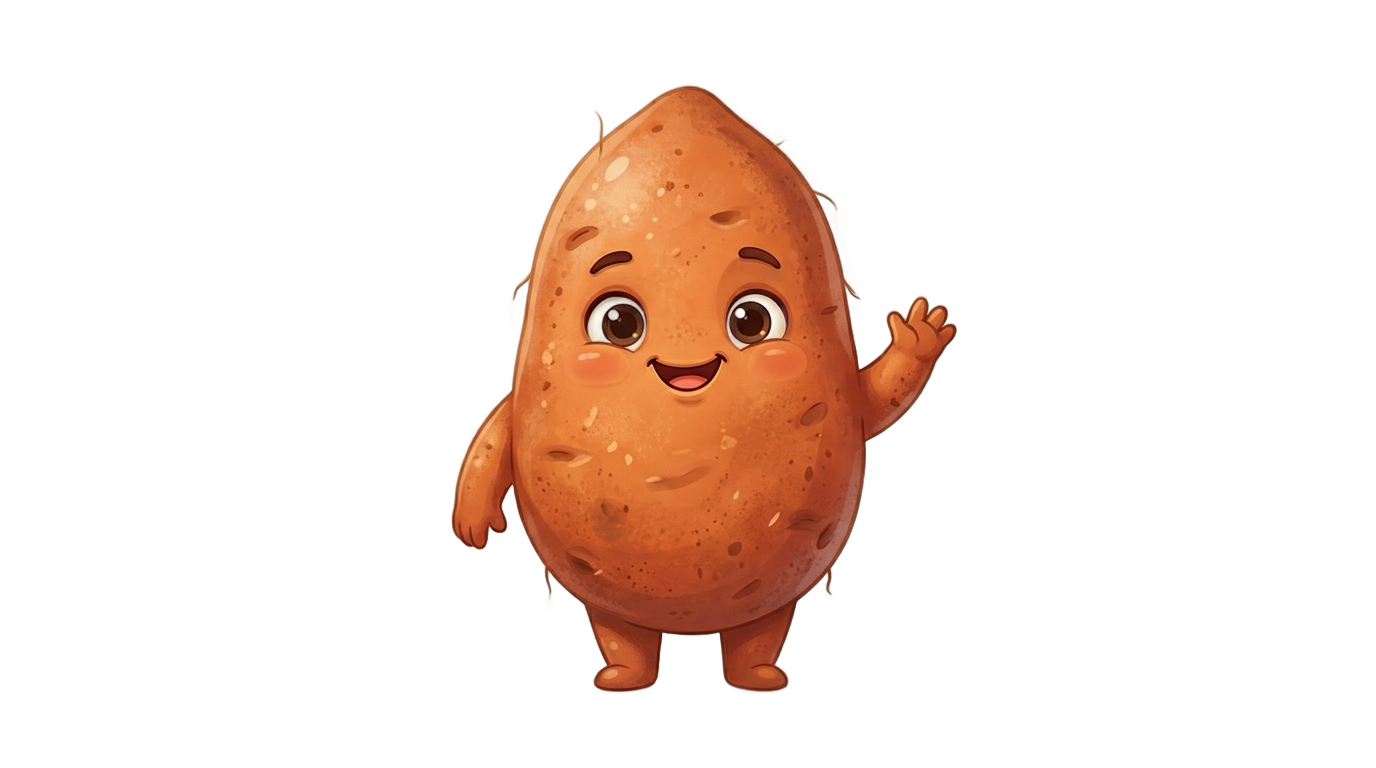 sweet potato cartoon png PNG transparent background