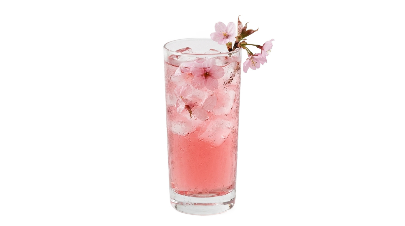 cherry blossom iced tea png PNG transparent background