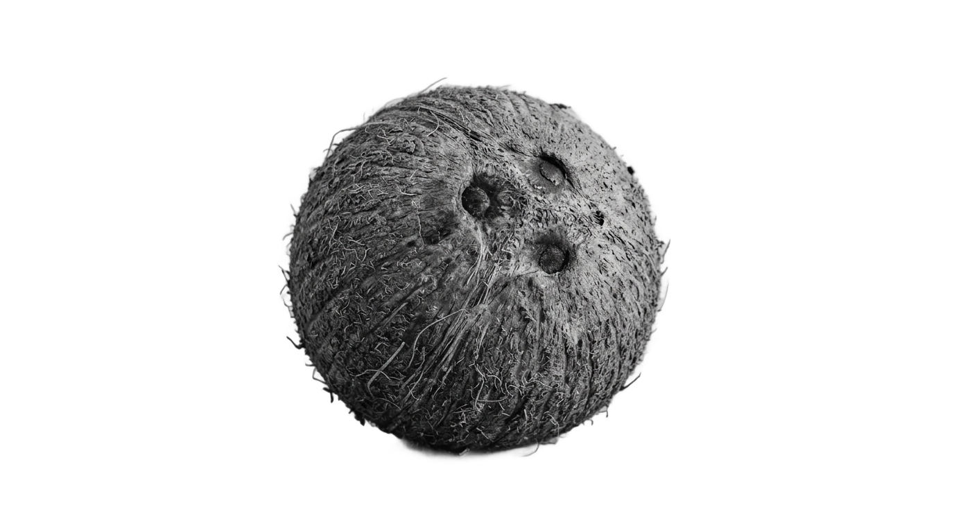 coconut png black and white PNG transparent background
