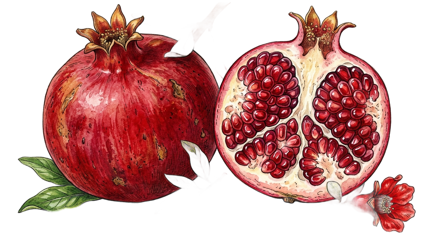 pomegranate illustration png PNG transparent background