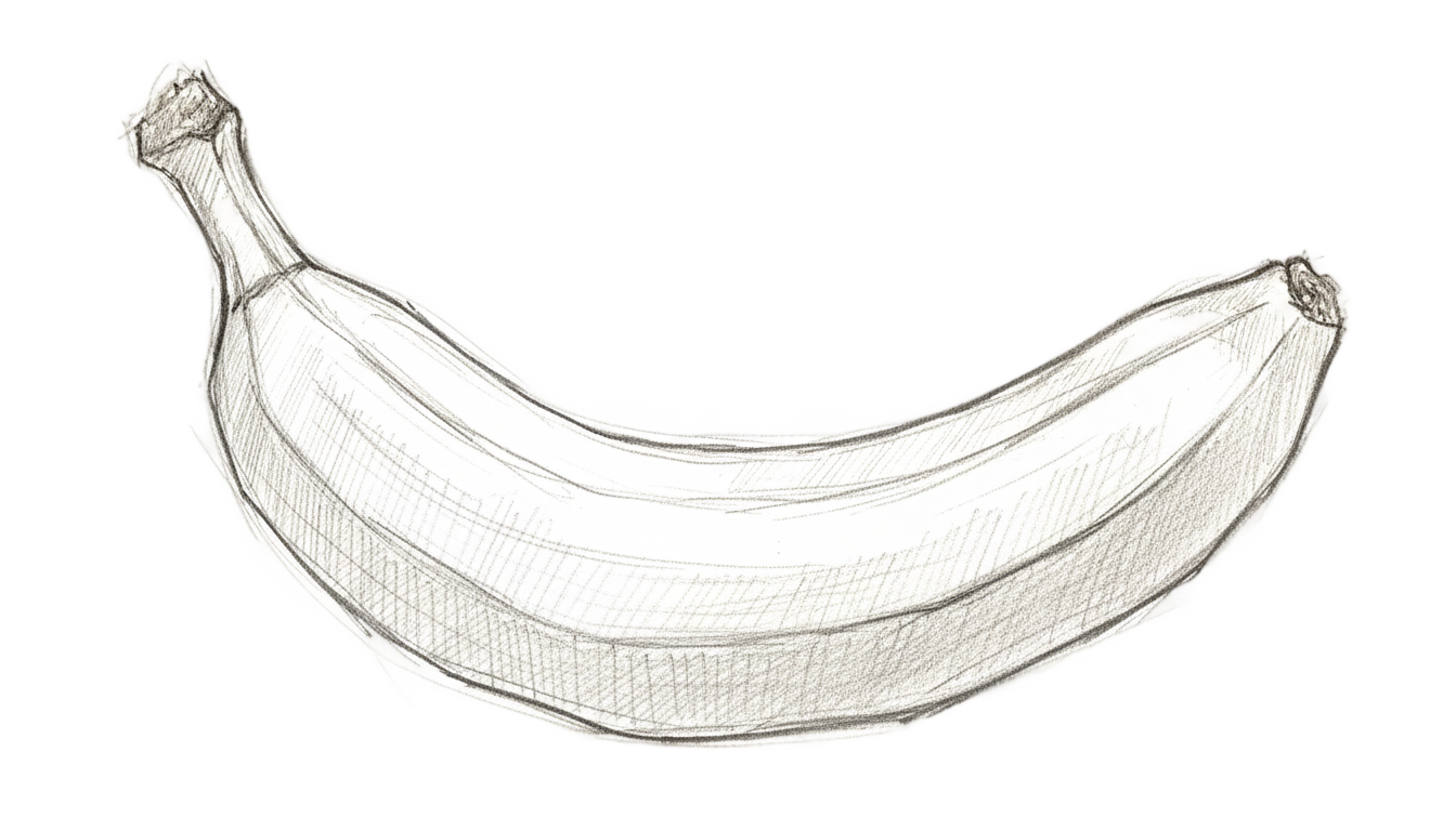 banana sketch png PNG transparent background