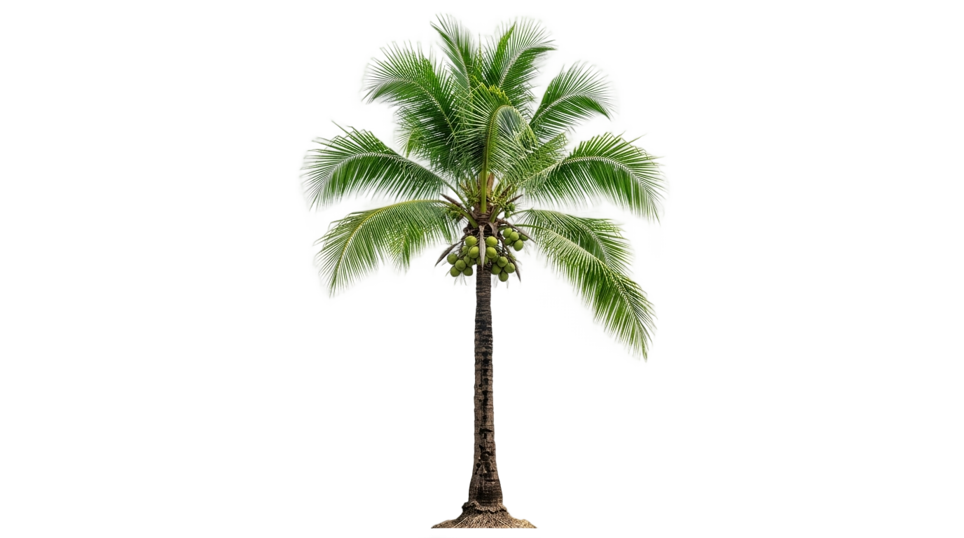green coconut tree png PNG transparent background