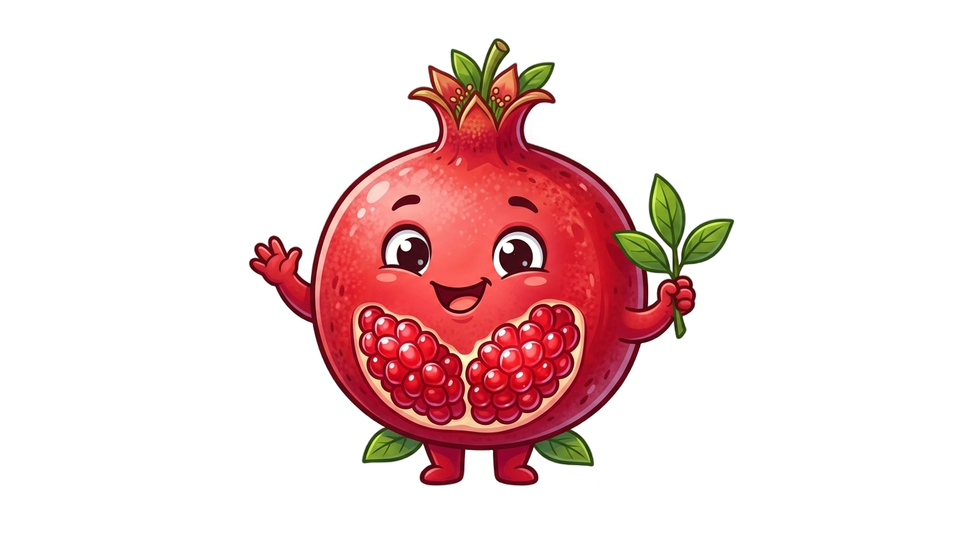pomegranate cartoon png PNG transparent background