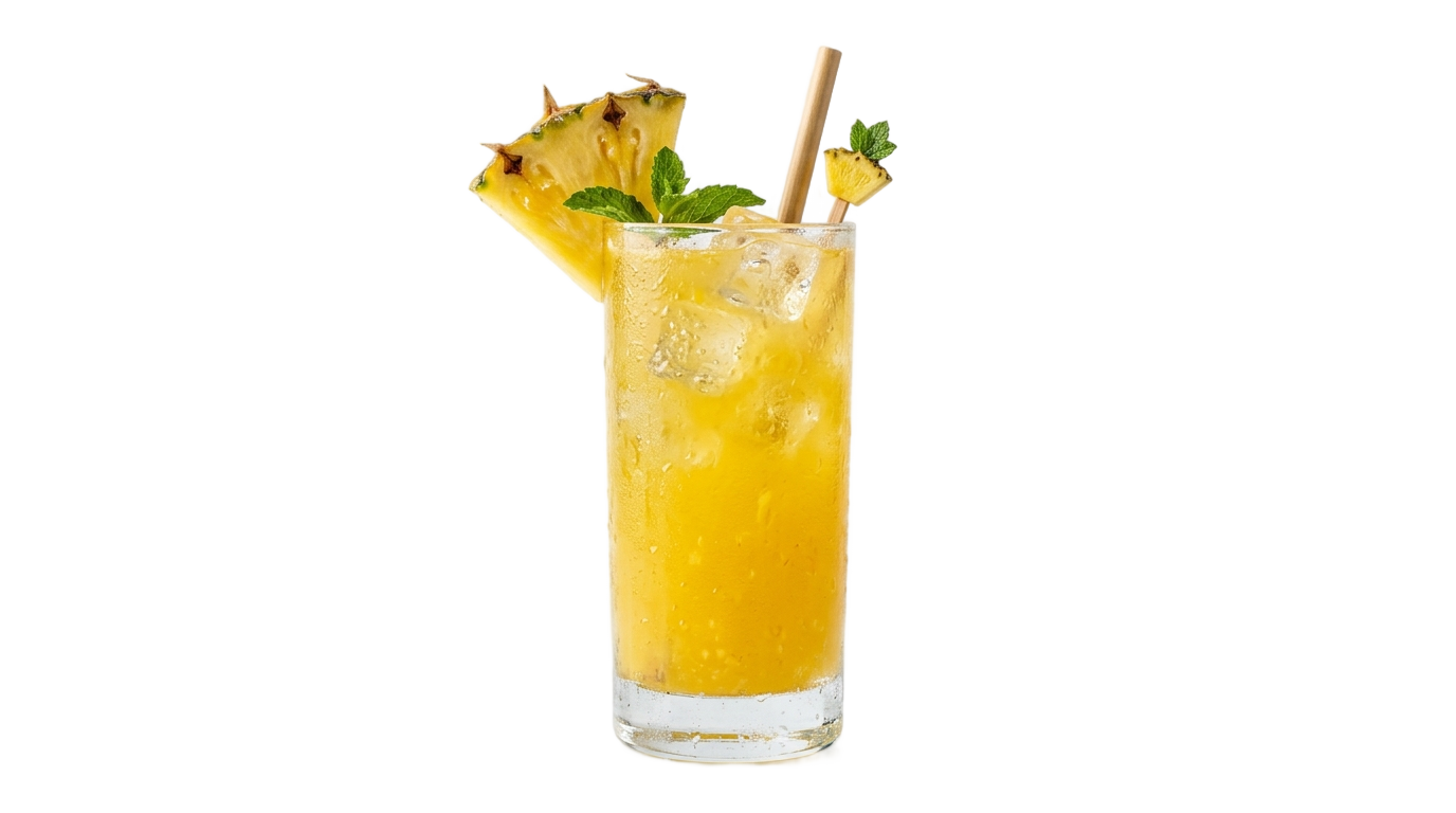 pineapple juice glass png PNG transparent background