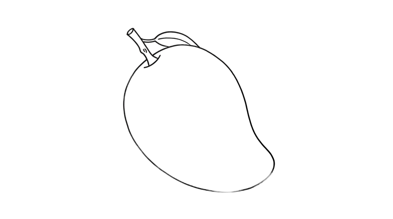mango clipart black and white png PNG transparent background