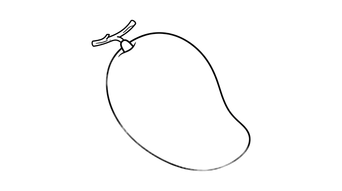 mango clipart black and white png PNG transparent background