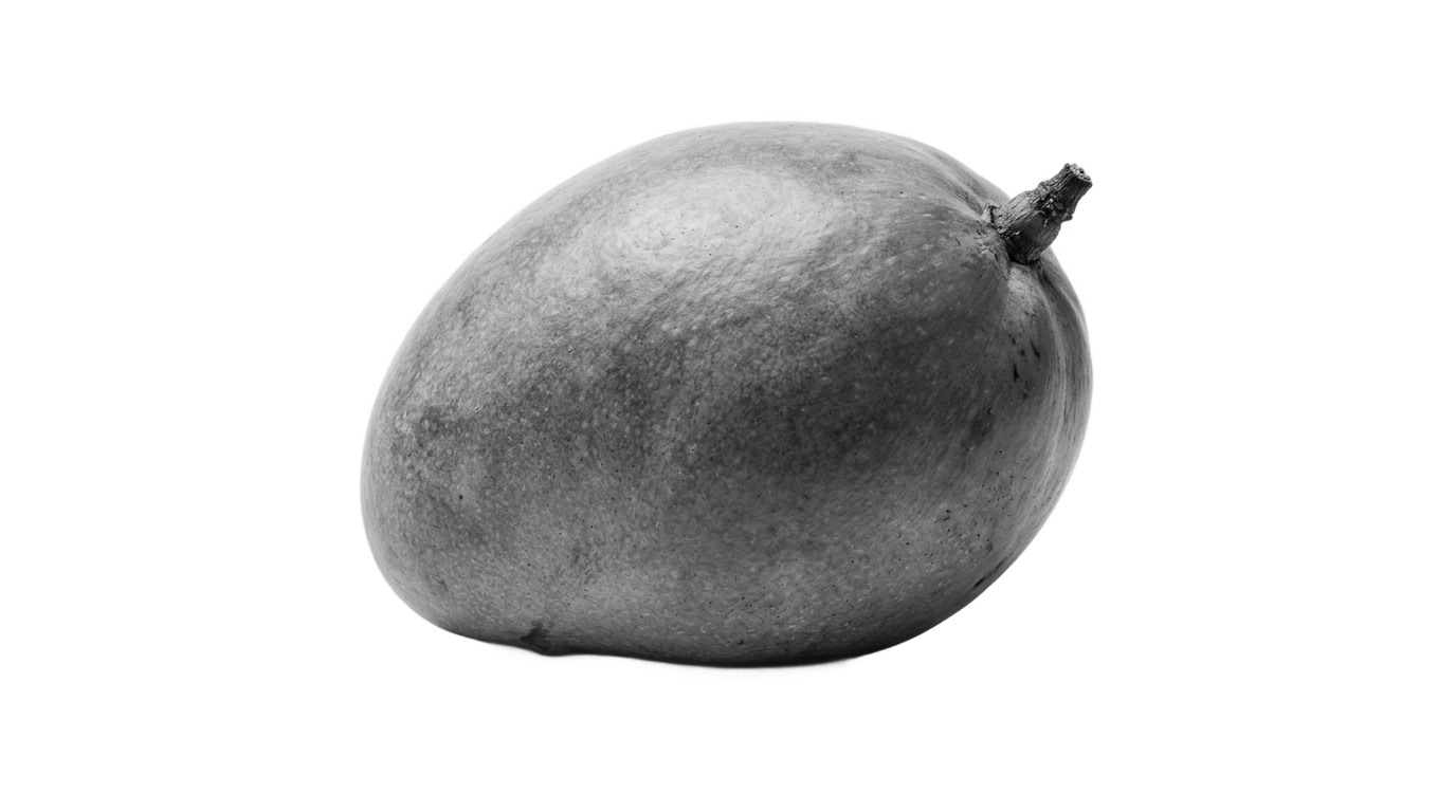 mango png image black and white PNG transparent background