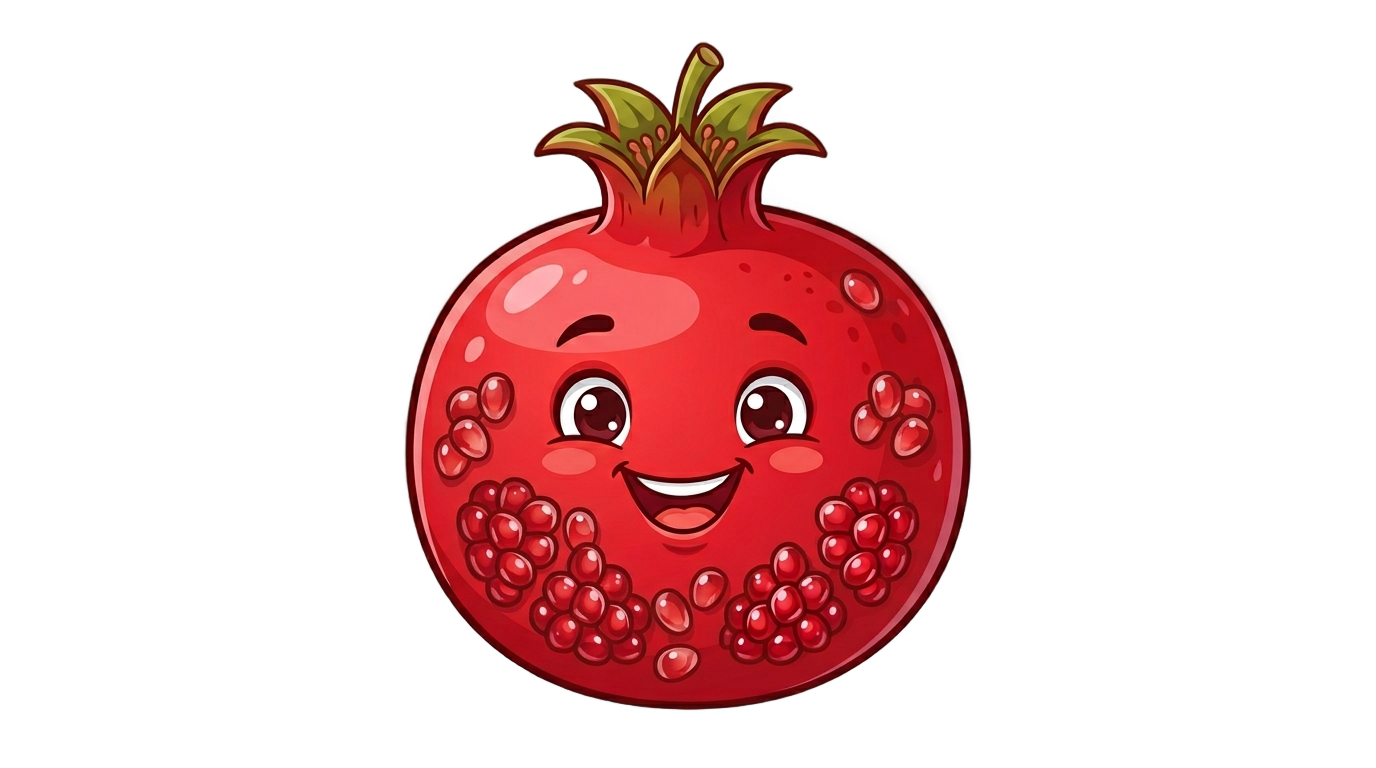 pomegranate cartoon png PNG transparent background