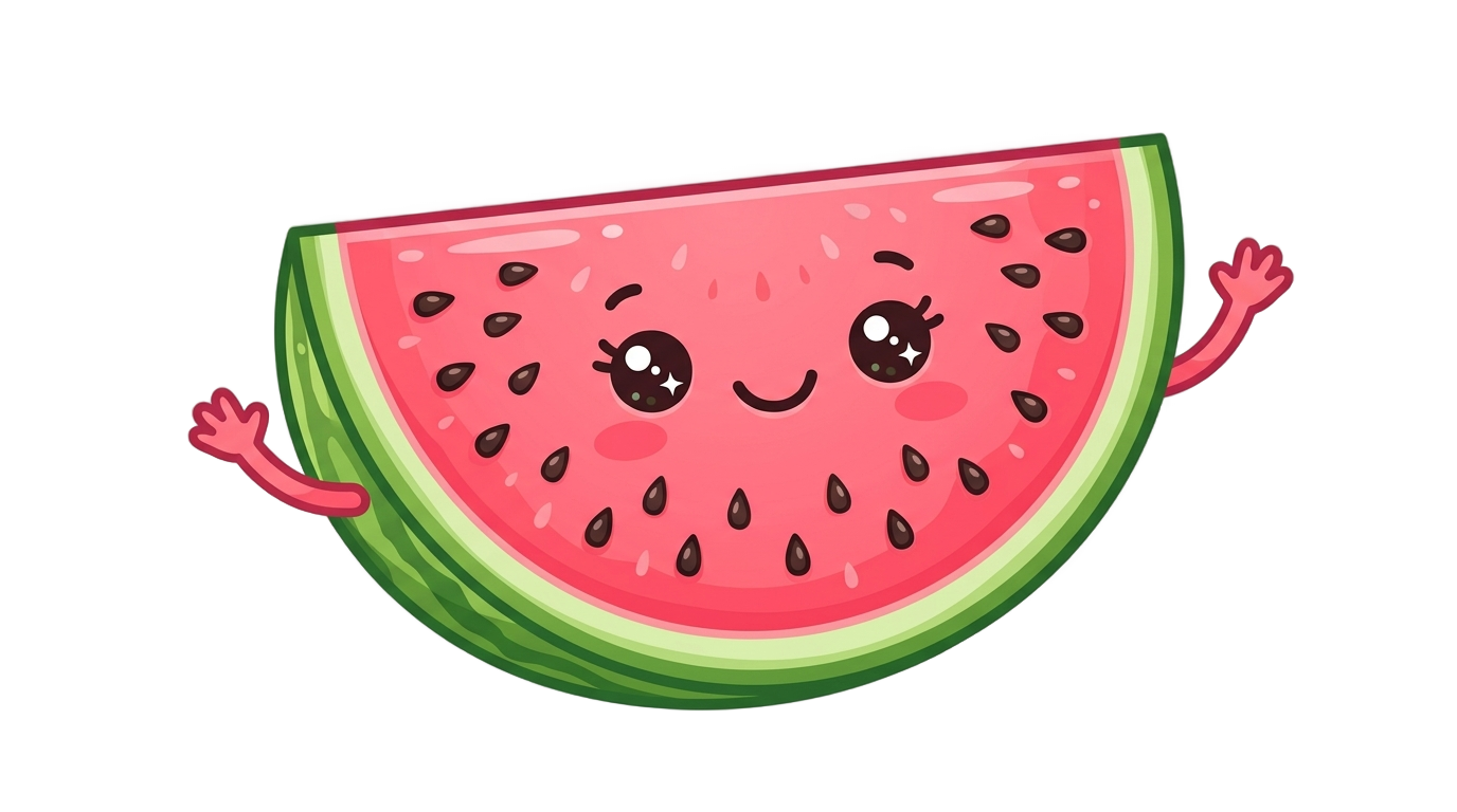 cute watermelon clipart png PNG transparent background