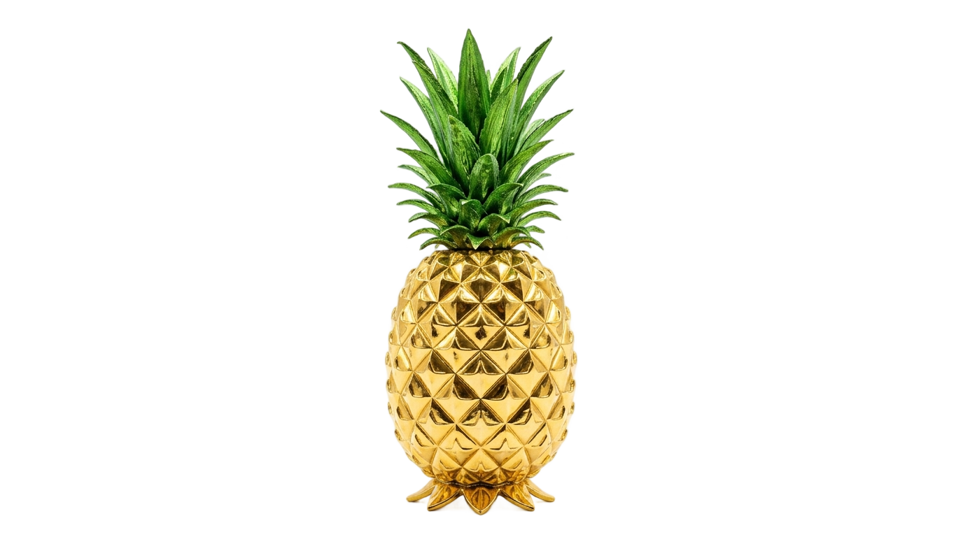 gold pineapple png PNG transparent background