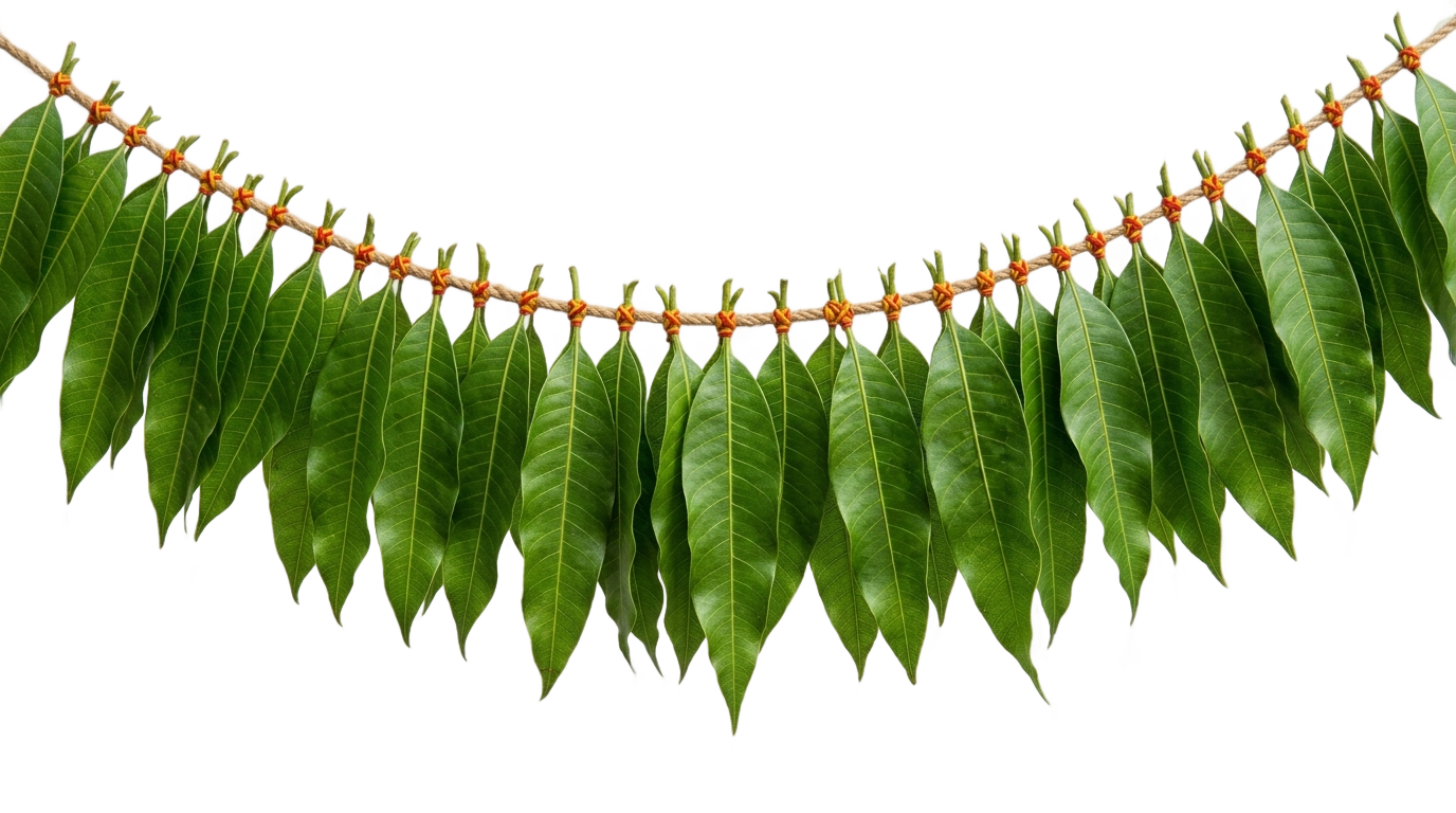 mango leaves garland png PNG transparent background