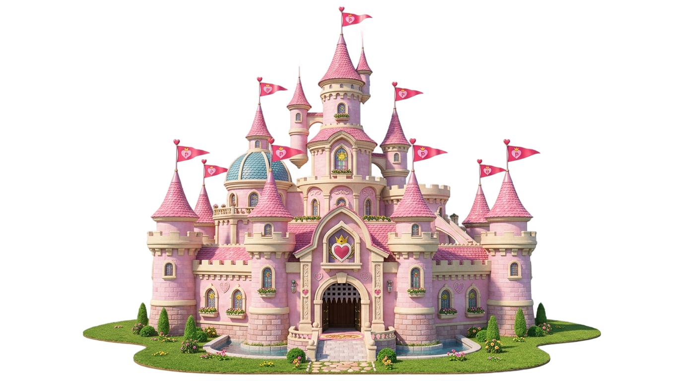 castillo princesa peach png PNG transparent background