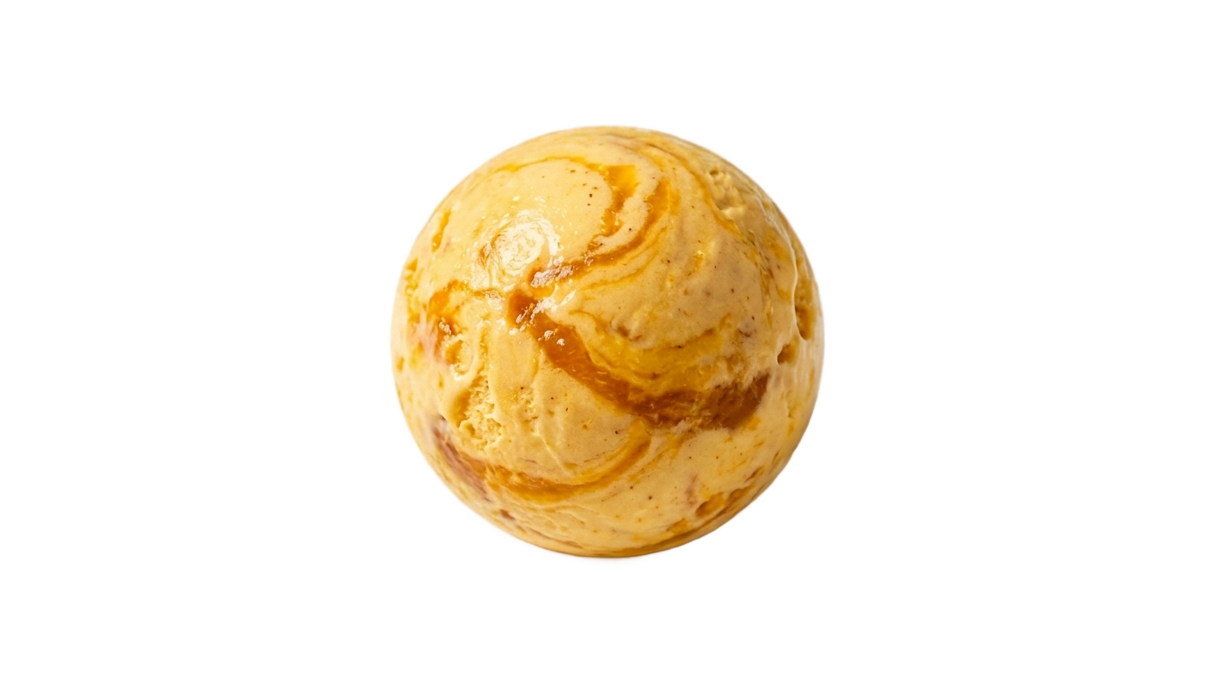 mango ice cream scoop png PNG transparent background