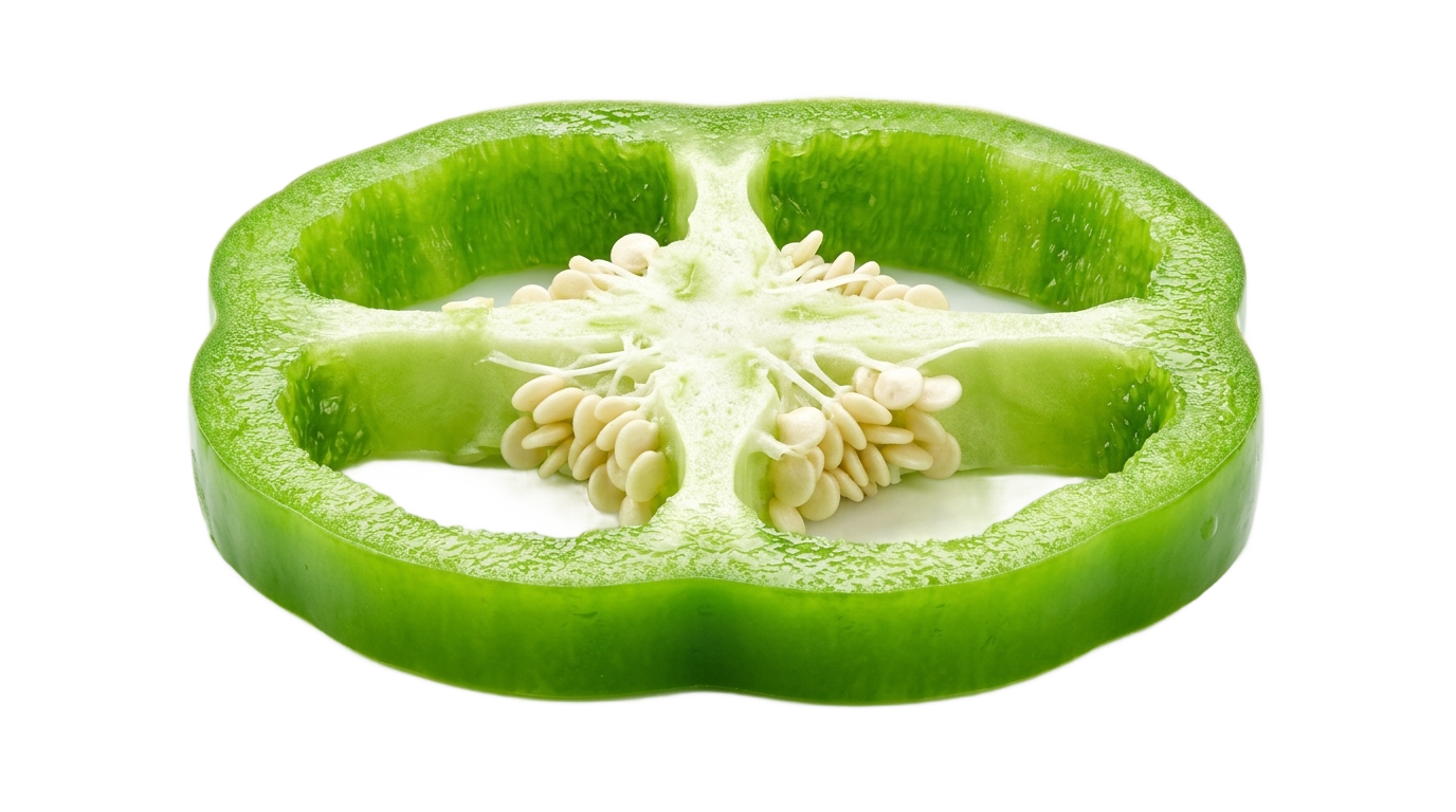 sliced green pepper png PNG transparent background