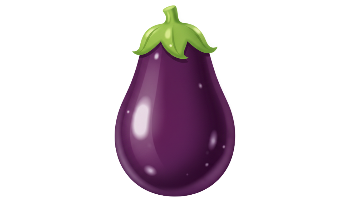 eggplant emoji png PNG transparent background
