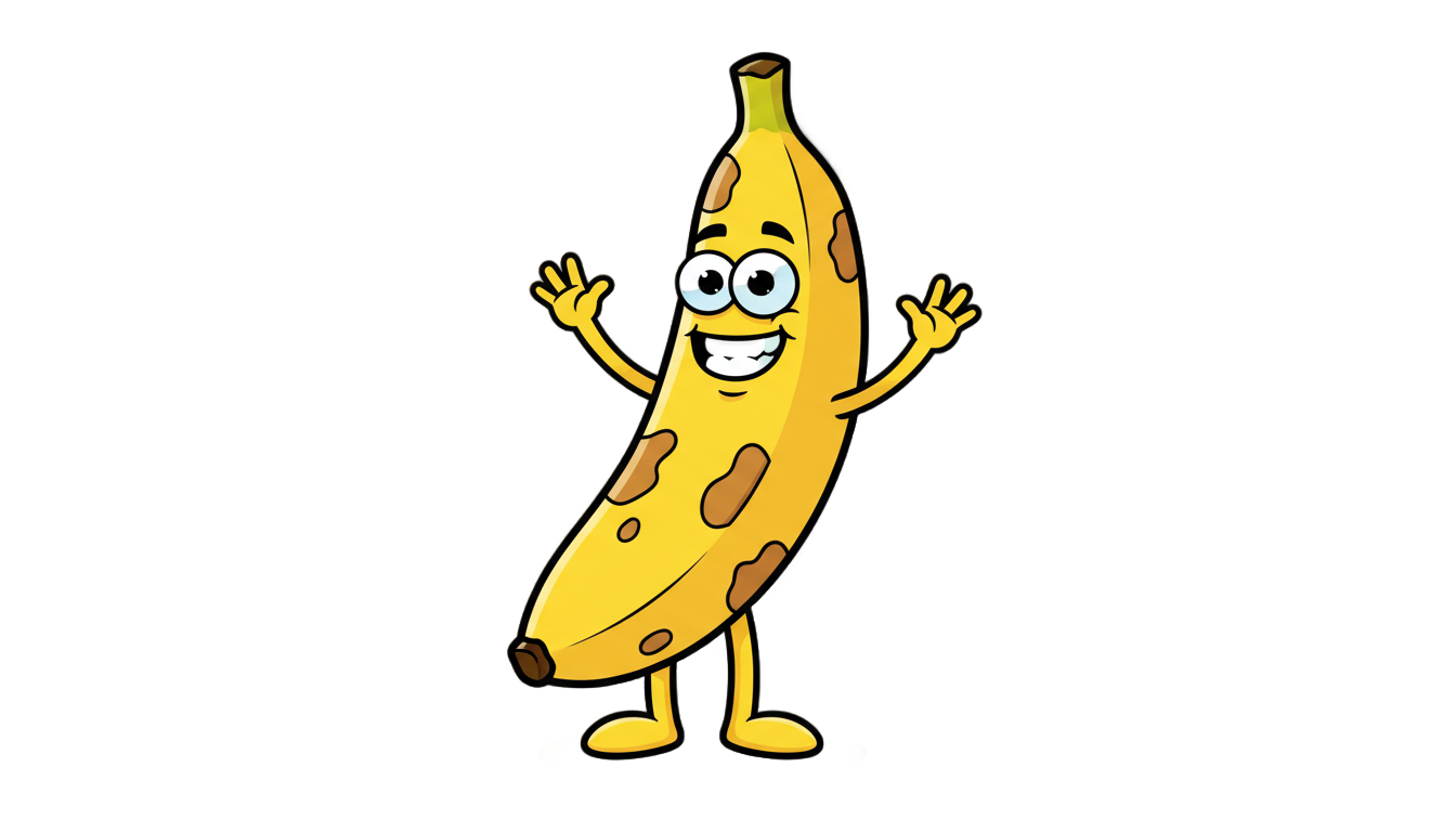banana cartoon png PNG transparent background
