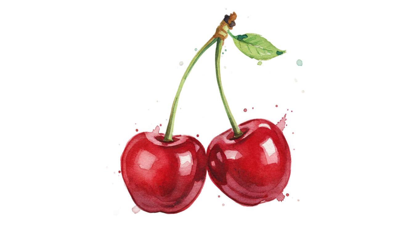 cherry watercolor png PNG transparent background