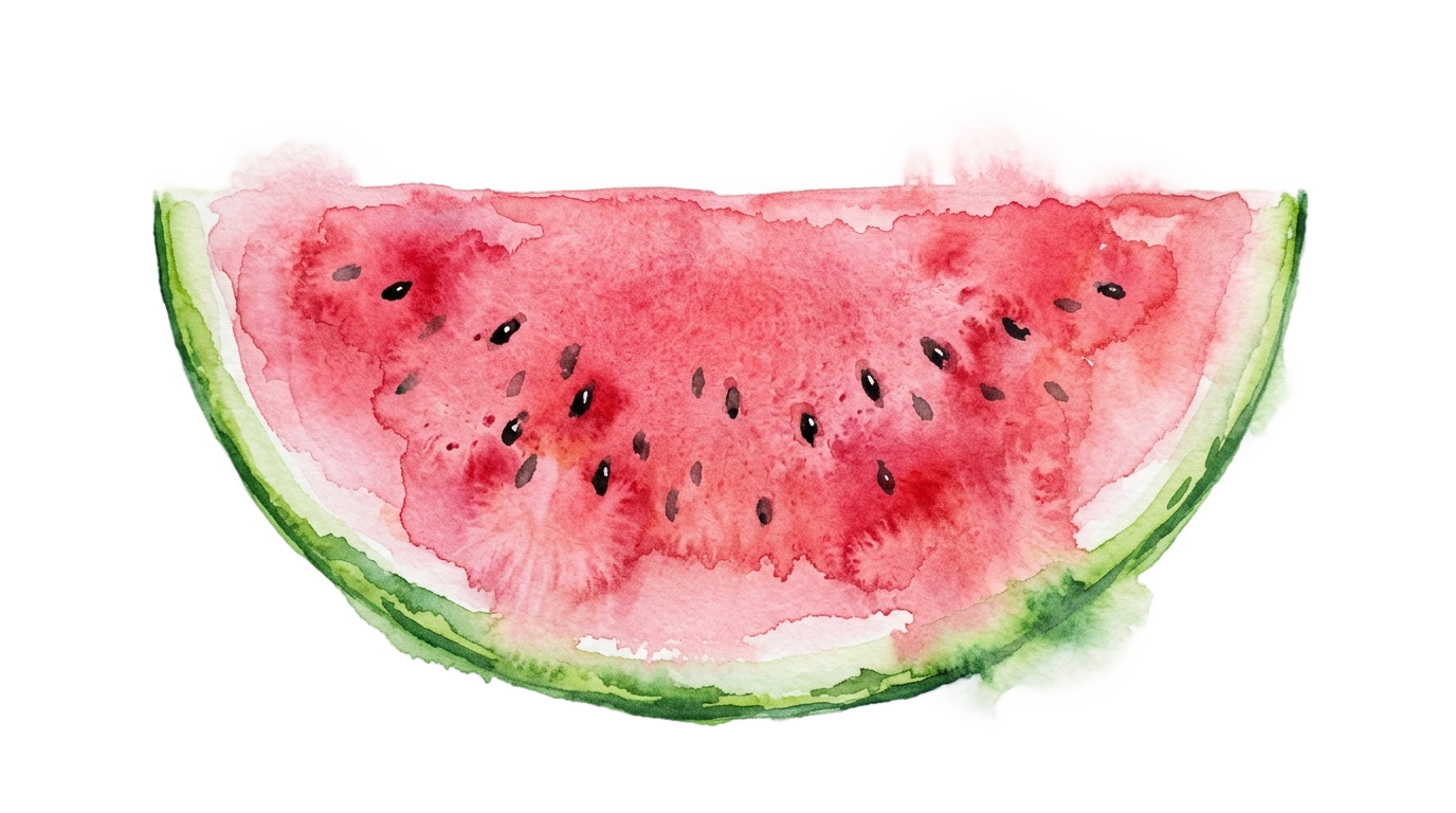 watermelon watercolor png PNG transparent background
