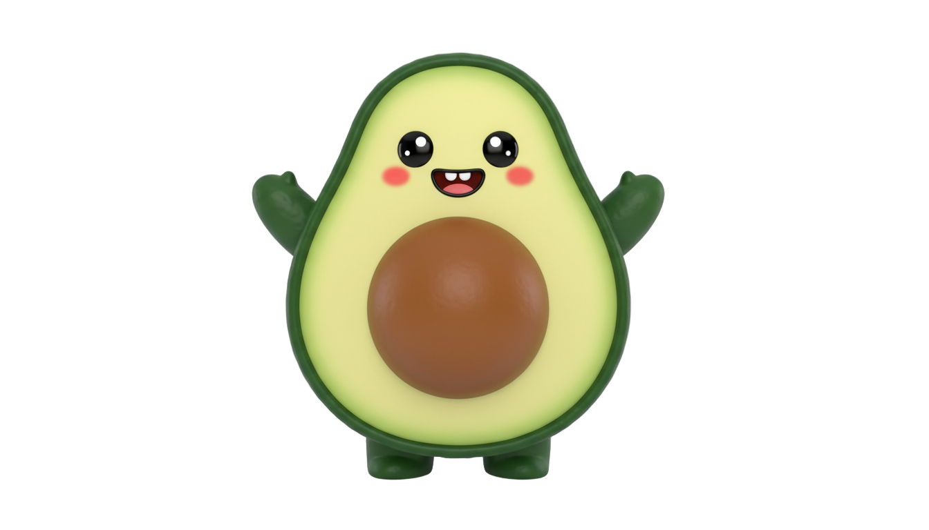cute avocado png PNG transparent background