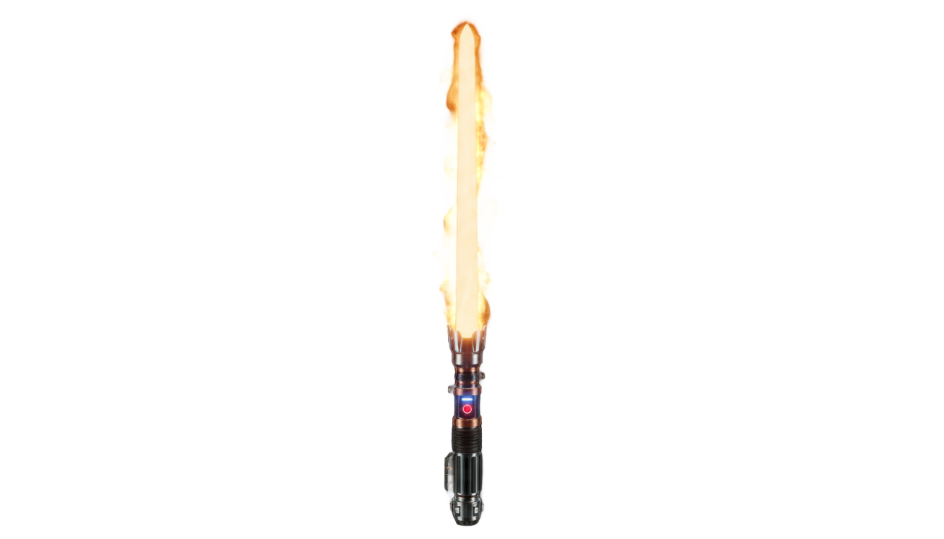 orange lightsaber png PNG transparent background