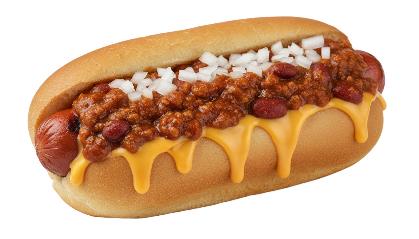 chili cheese dog png PNG transparent background