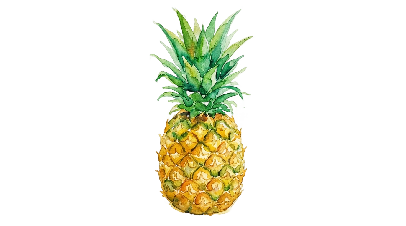 pineapple watercolor png PNG transparent background