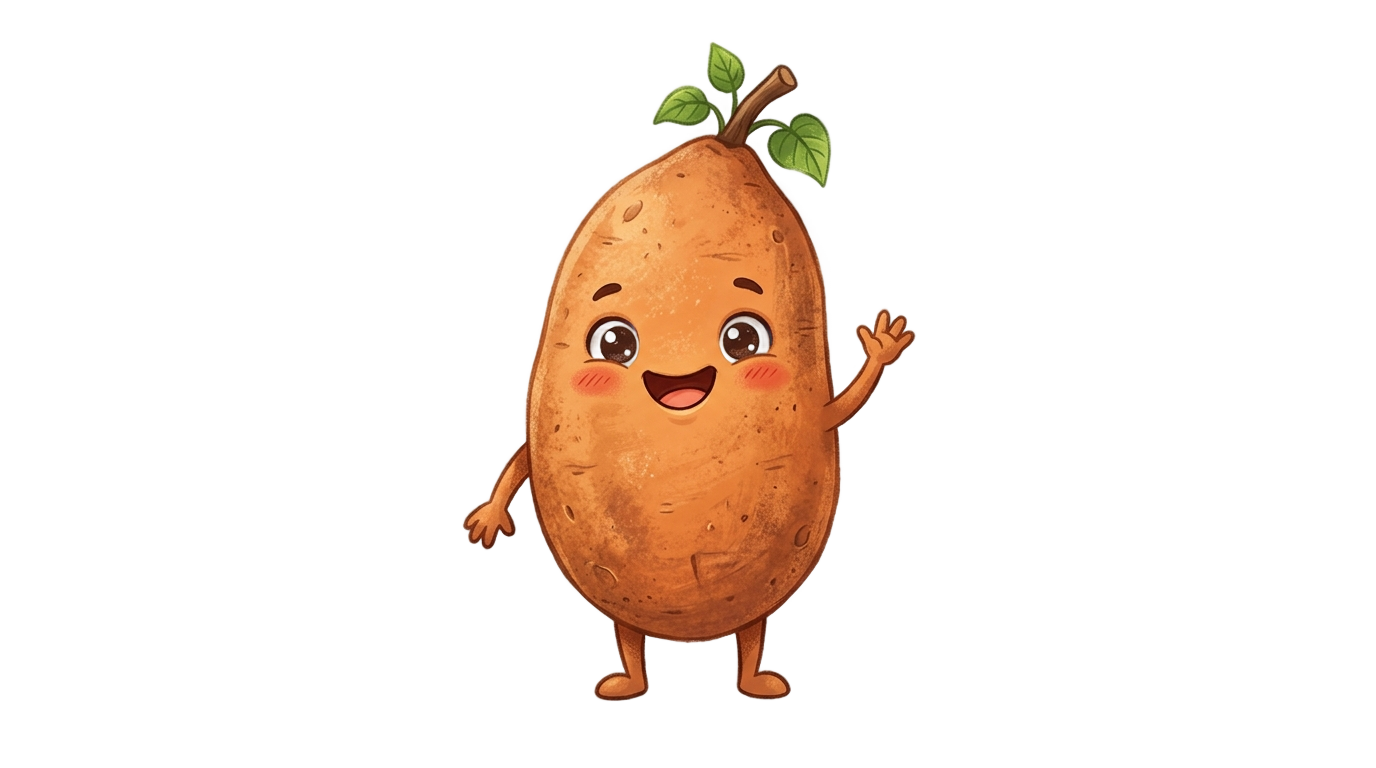 sweet potato cartoon png PNG transparent background
