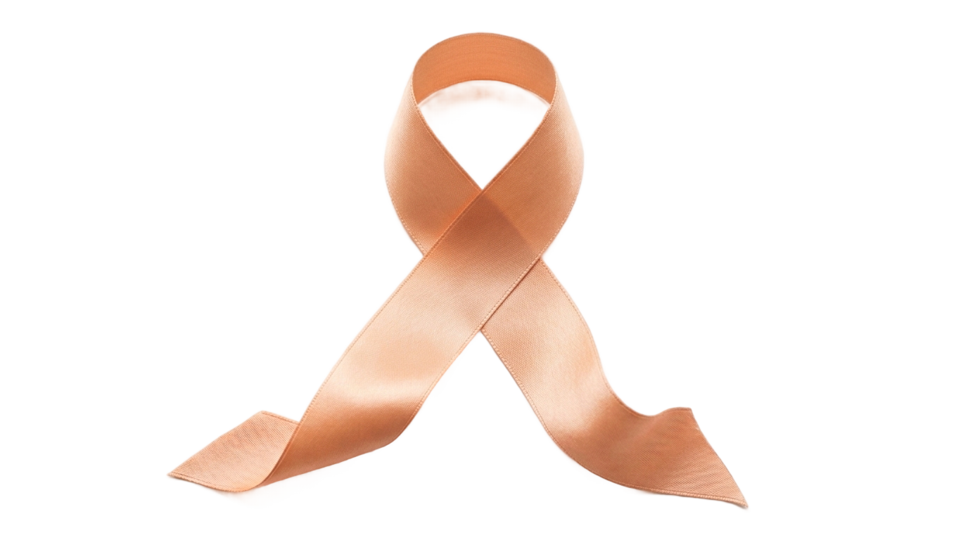 peach ribbon png PNG transparent background