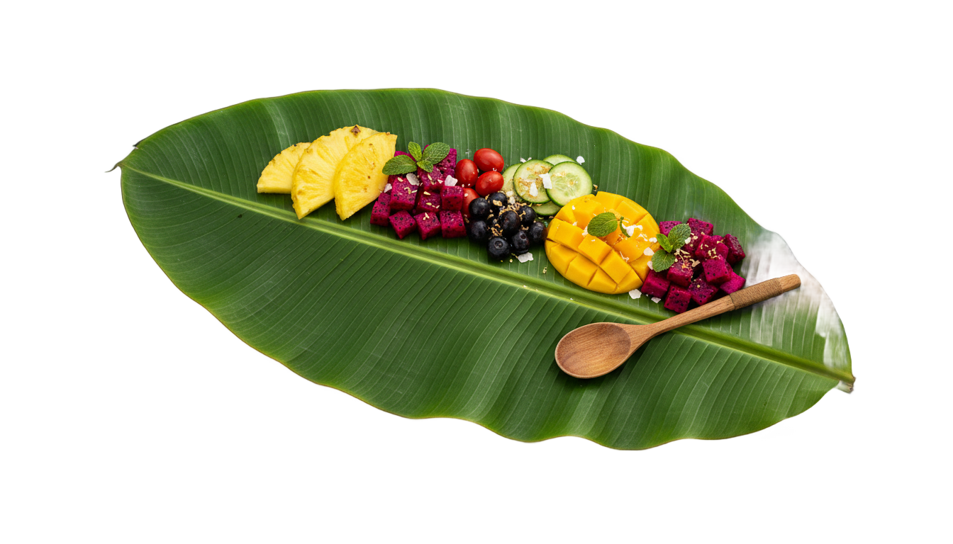 banana leaf food png PNG transparent background