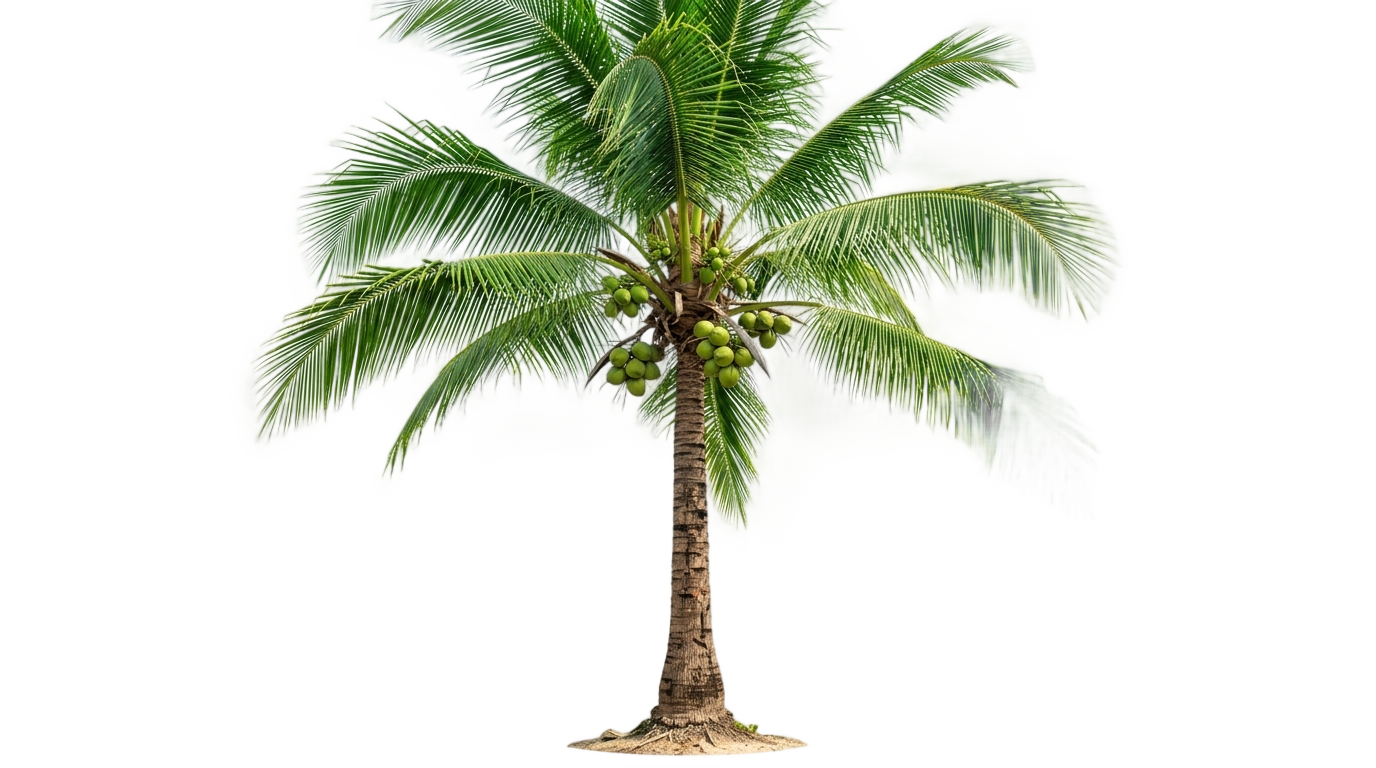 green coconut tree png PNG transparent background